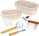 RFAQK Bread Proofing Baskets for Sourdough & Sourdough Kit, 10 inch Oval